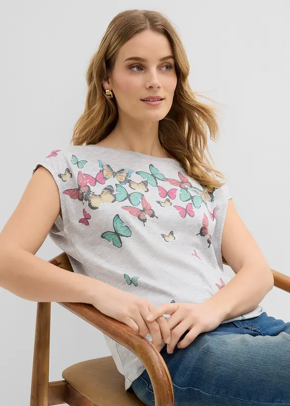 Topp med fj&auml;rilar, bonprix