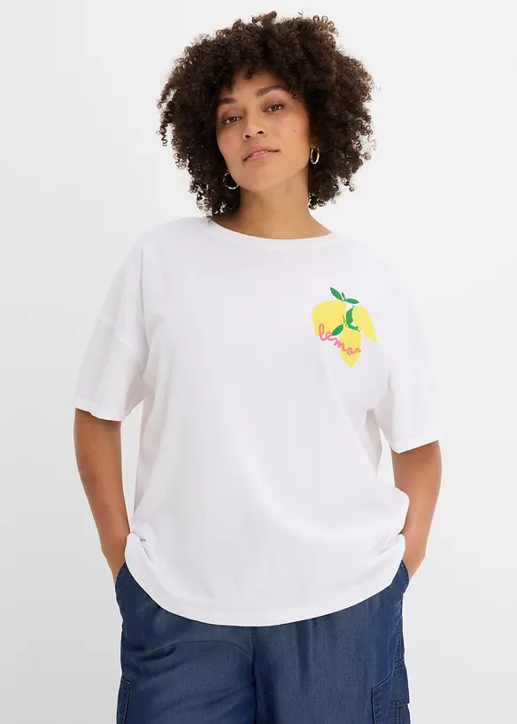 Oversizetopp av ekologisk bomull, bonprix