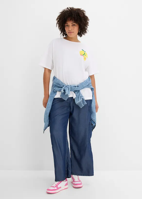 Oversizetopp av ekologisk bomull, bonprix