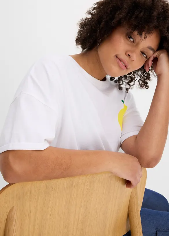 Oversizetopp av ekologisk bomull, bonprix