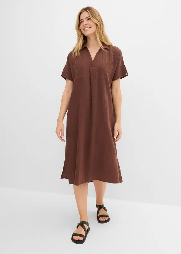 Kaftankl&auml;nning av mjuk muslin, bonprix