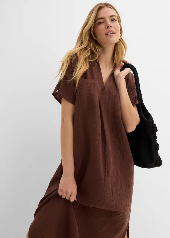 Kaftankl&auml;nning av mjuk muslin, bonprix
