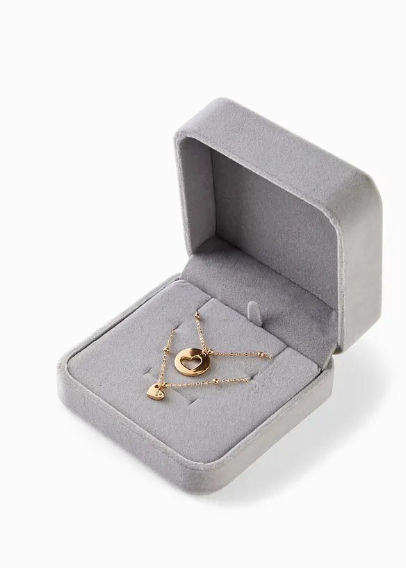 Set med halsband prytt med hj&auml;rth&auml;ngen (2 delar), bonprix