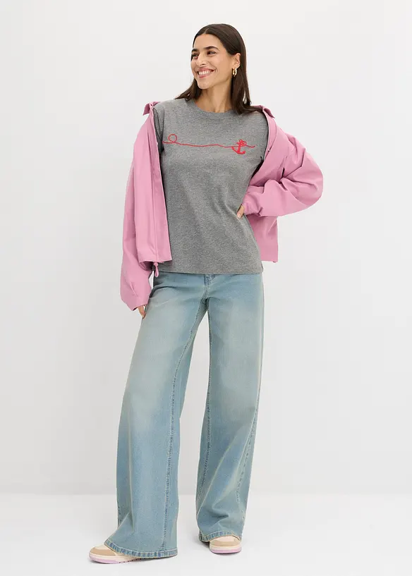 T-shirt med broderi, bonprix