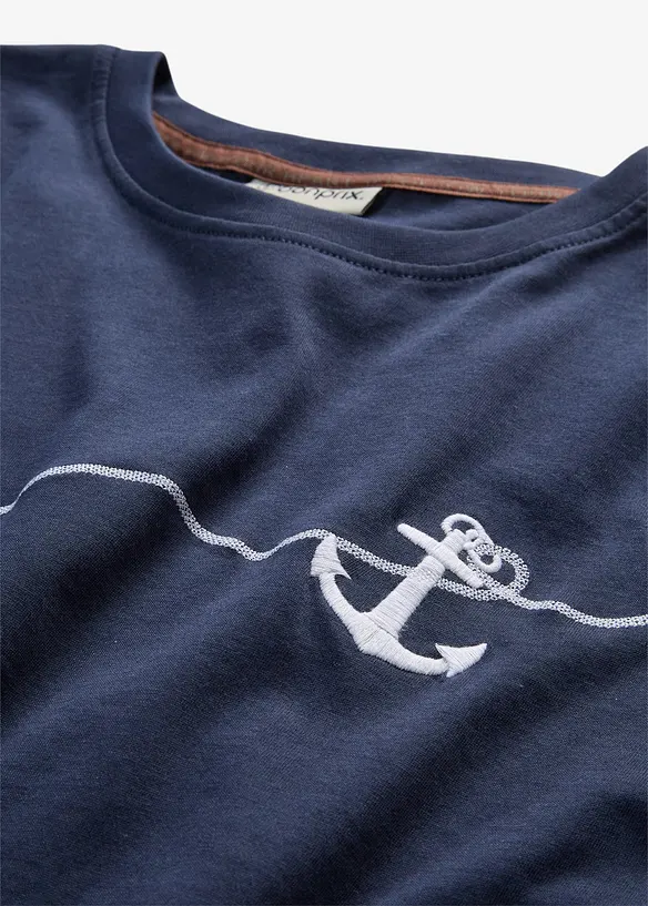 T-shirt med broderi, bonprix