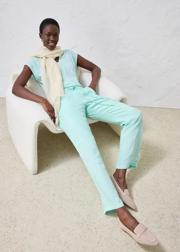 Byxa i rent lin, bonprix