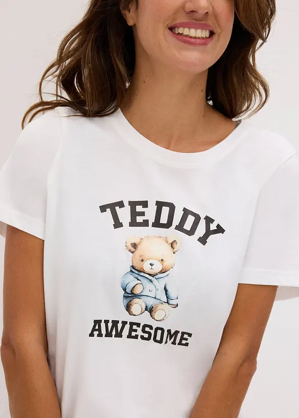 Kort pyjamas i bomull, bonprix