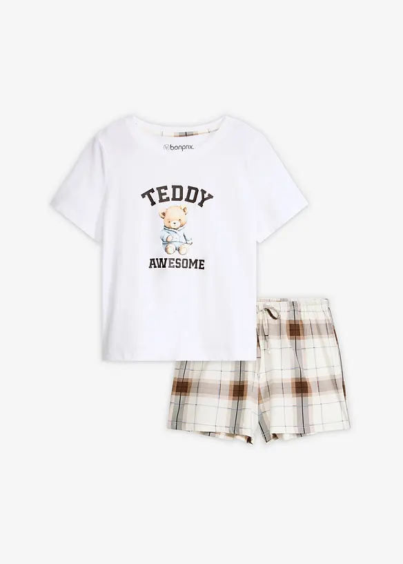 Kort pyjamas i bomull, bonprix