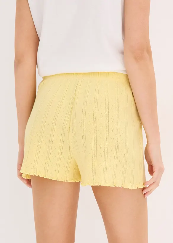 Pyjamasshorts i pointellejersey (2-pack), bonprix