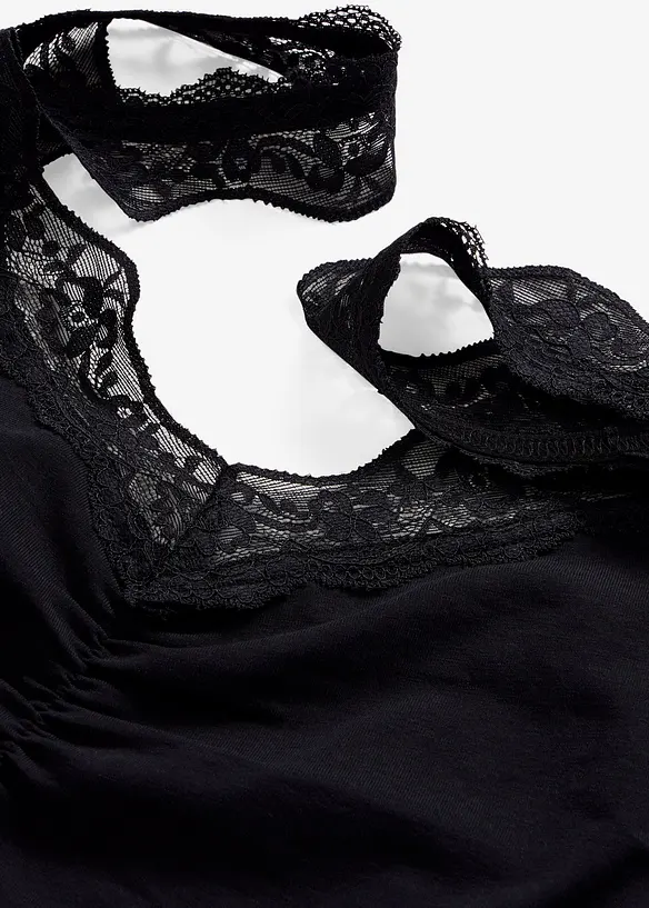 Nattlinne med axelband av spets, bonprix