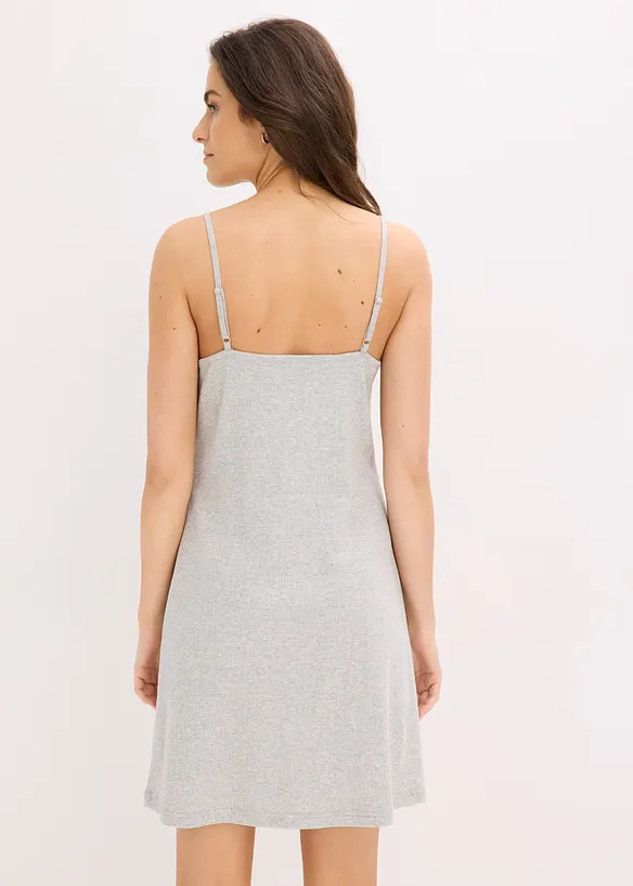 Ribbat nattlinne i bomull, bonprix