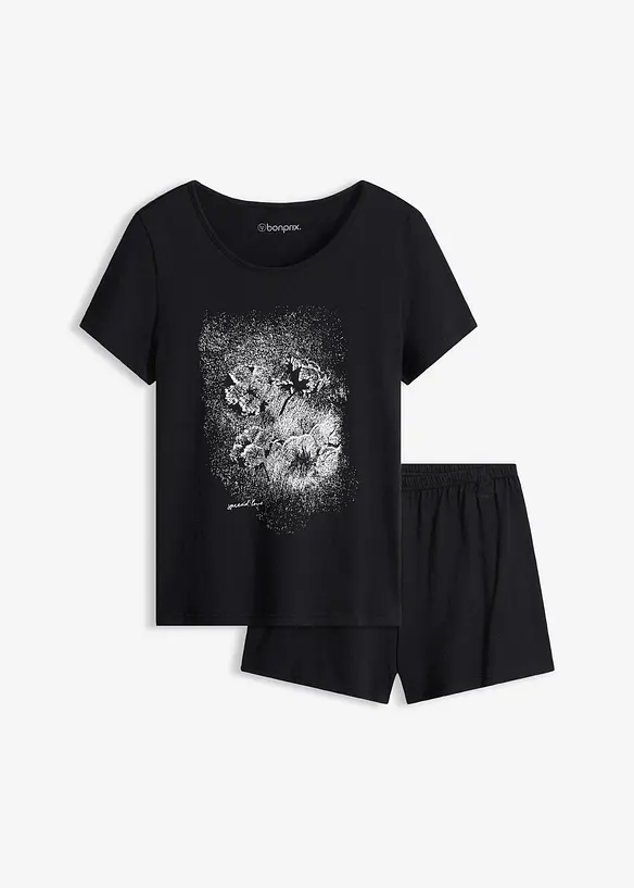 Kort pyjamas i bomull, bonprix