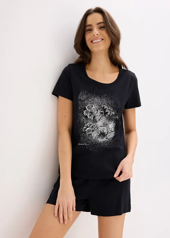 Kort pyjamas i bomull, bonprix