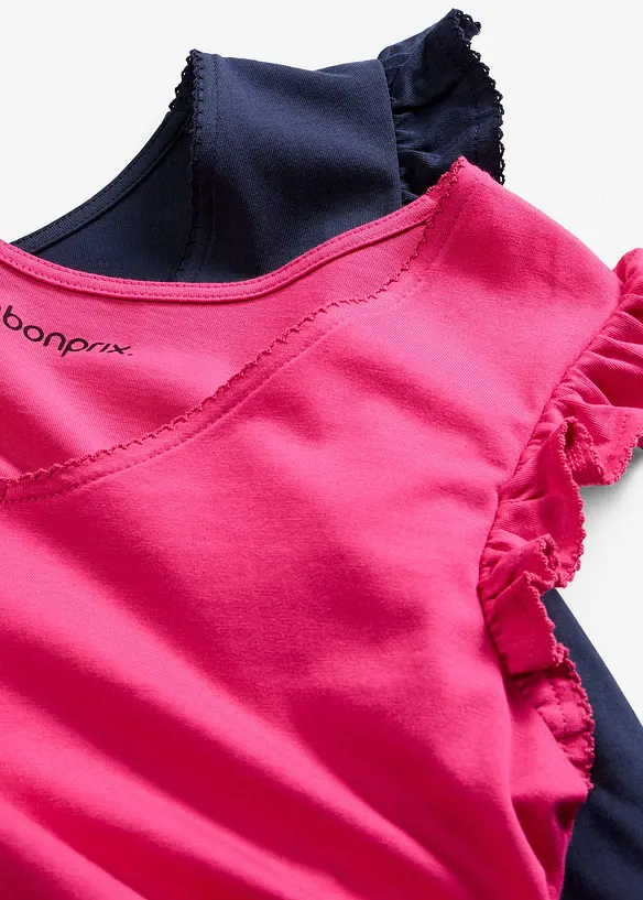 Kort nattlinne i bomull (2-pack), bonprix