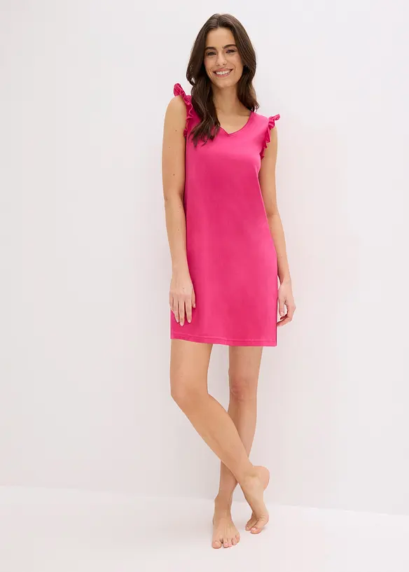 Kort nattlinne i bomull (2-pack), bonprix