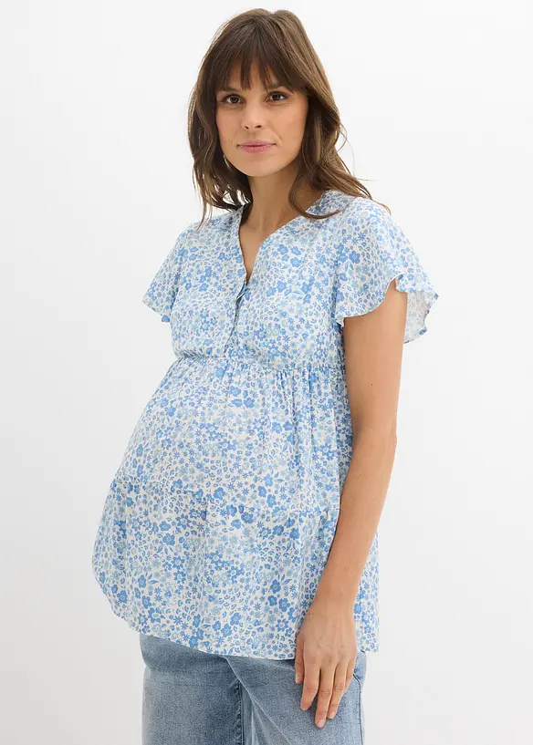 Mamma-/amningsblus i f&ouml;ljsam viskos, bonprix