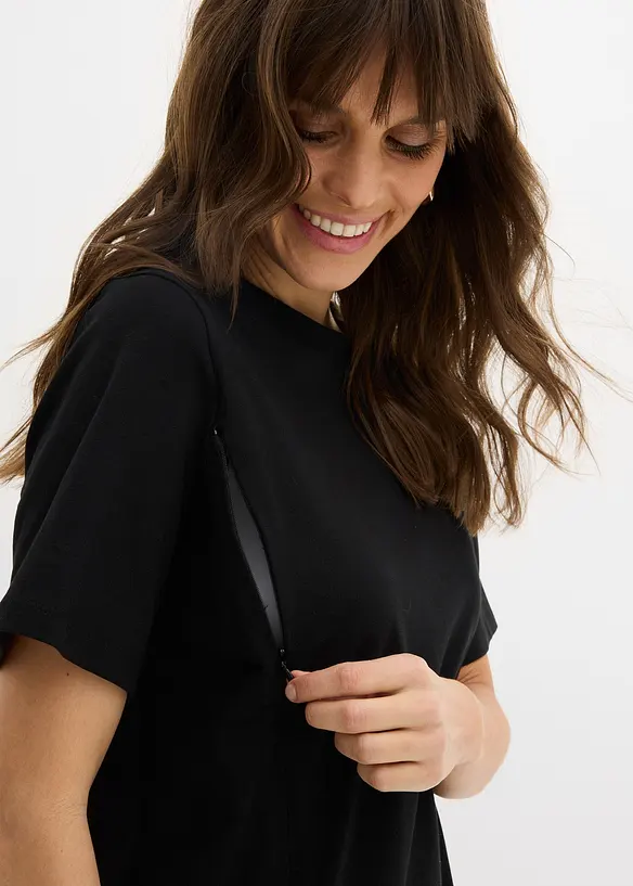 Mammatopp med diskret amnings&ouml;ppning, med ekologisk bomull, bonprix