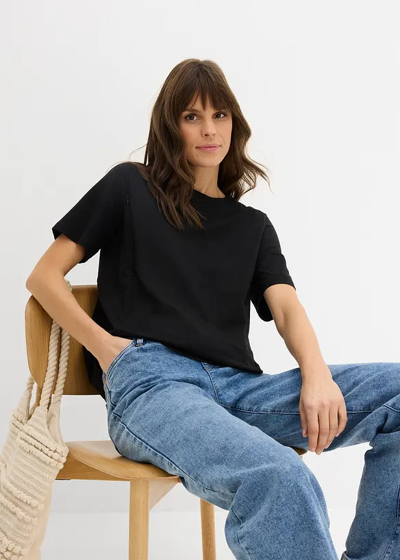 Mammatopp med diskret amnings&ouml;ppning, med ekologisk bomull, bonprix