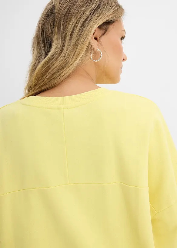 Oversizesweatshirt i bomullsmix, bonprix