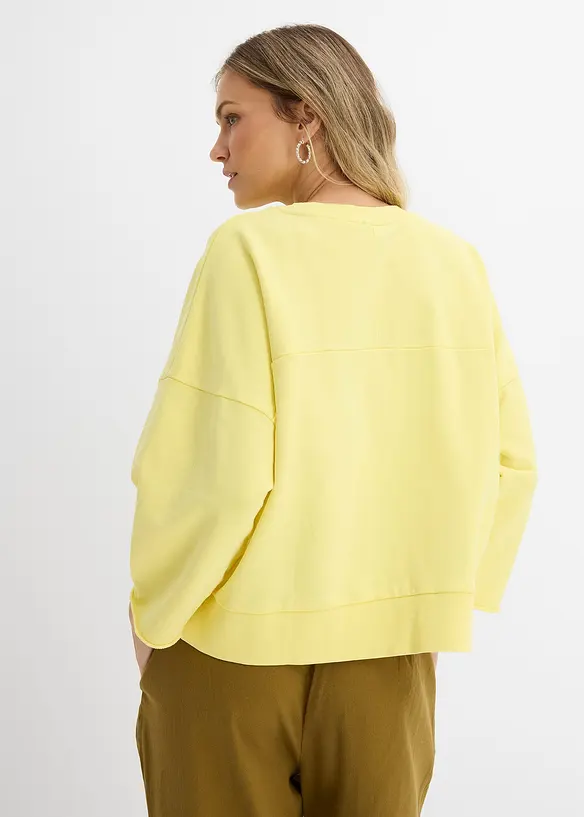 Oversizesweatshirt i bomullsmix, bonprix