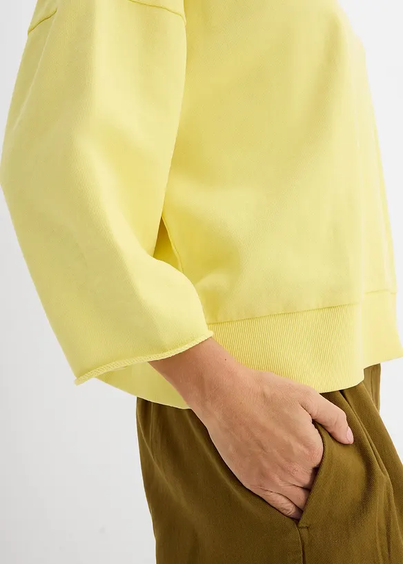 Oversizesweatshirt i bomullsmix, bonprix