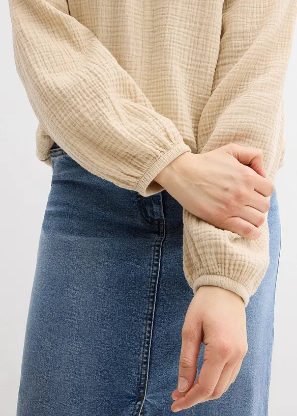 Muslinblus av bomull, bonprix