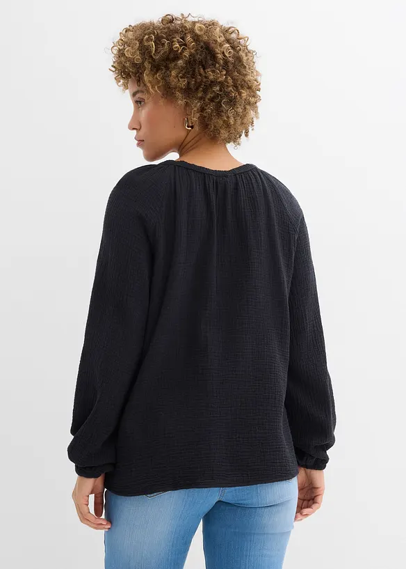Muslinblus av bomull, bonprix