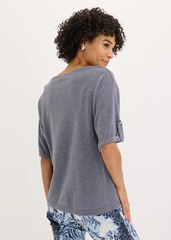 Topp av glittrande viskosmix med glansigt tryck, bonprix