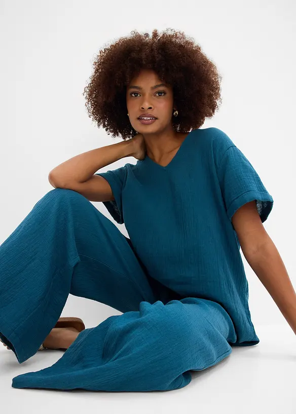 Palazzobyxa i muslin, bonprix