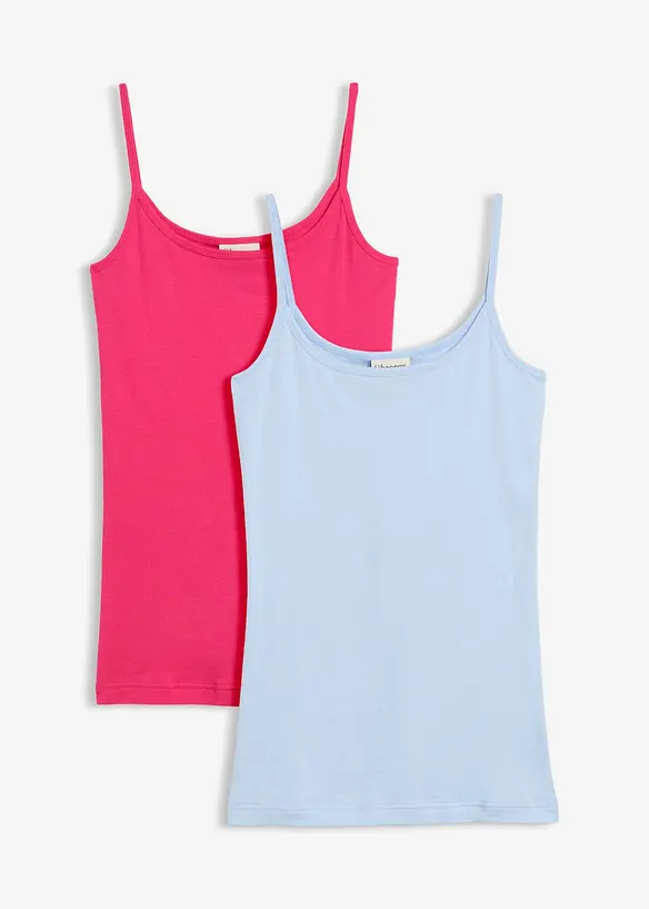 Linne med smala axelband (2-pack), bonprix