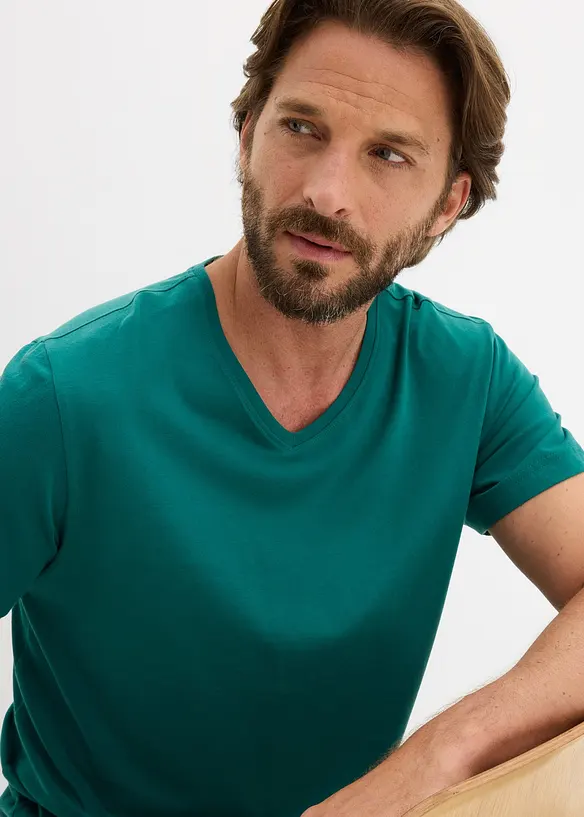 V-ringad T-shirt (3-pack), bonprix