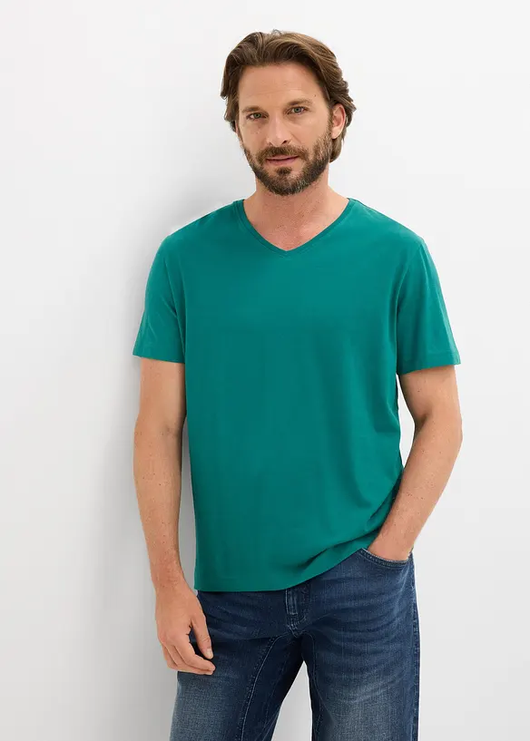 V-ringad T-shirt (3-pack), bonprix
