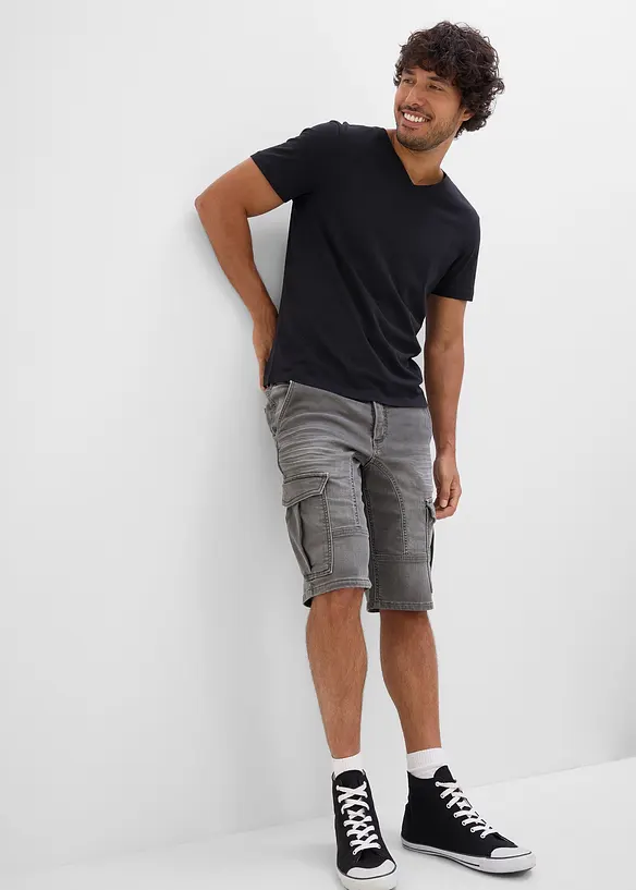 V-ringad T-shirt (3-pack), bonprix