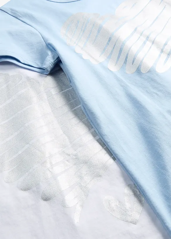 T-shirt med ekologisk bomull (2-pack), bonprix