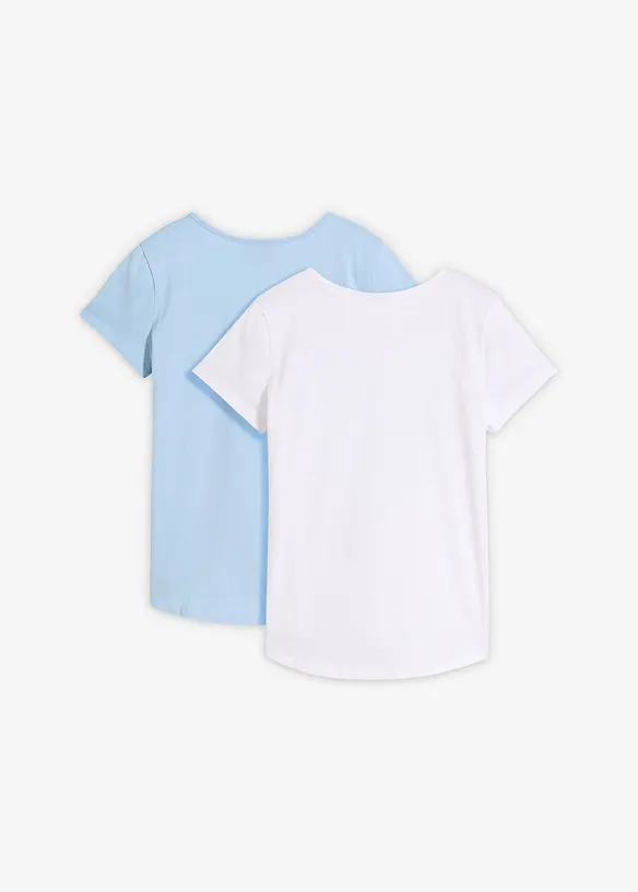 T-shirt med ekologisk bomull (2-pack), bonprix