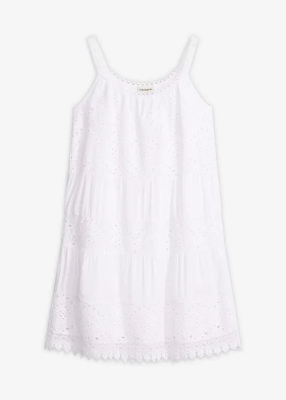 Viskoskl&auml;nning med spets och smala axelband, bonprix