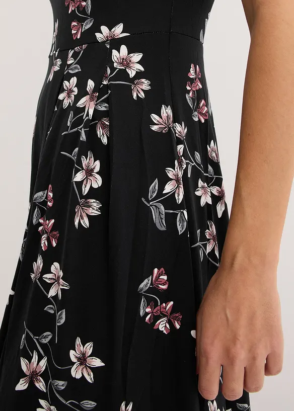 Jerseykl&auml;nning i viskosmix, bonprix