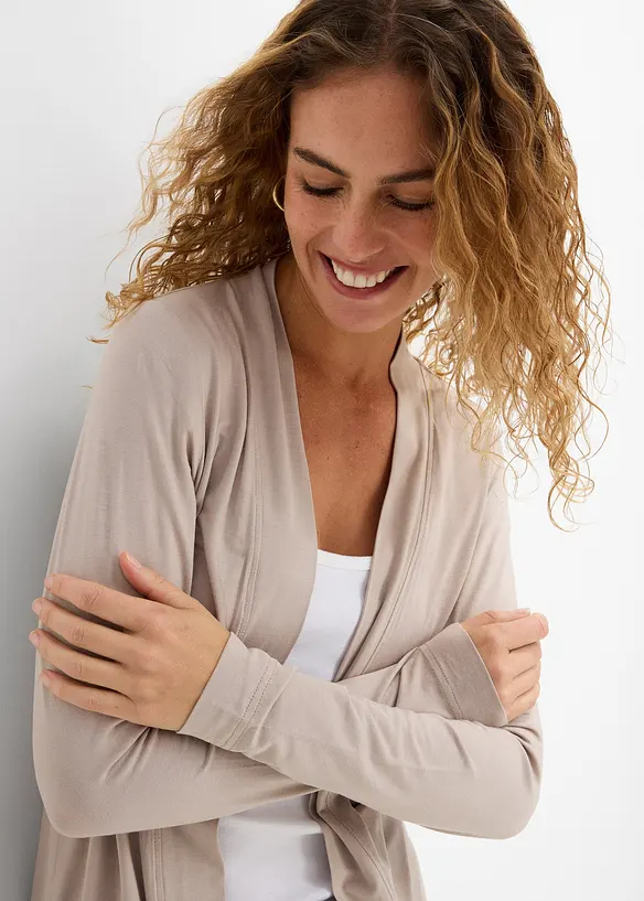 Stretchcardigan i mjuk viskosmix, bonprix