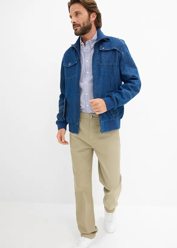 Stretchbyxa, klassisk passform, raka ben, bonprix