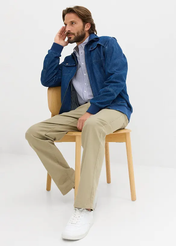 Stretchbyxa, klassisk passform, raka ben, bonprix