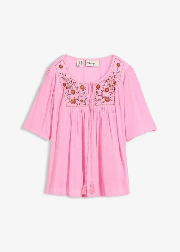 Krinklad tunika av mjuk viskos, bonprix