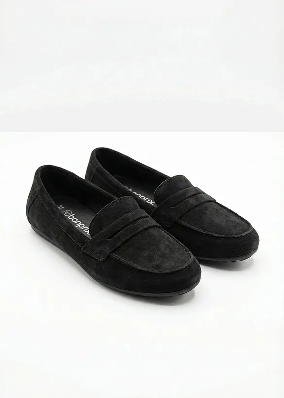 Loafers av mocka, bonprix