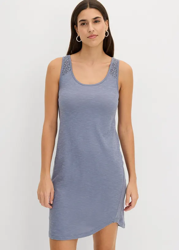 Trik&aring;kl&auml;nning i bomull med spets, bonprix