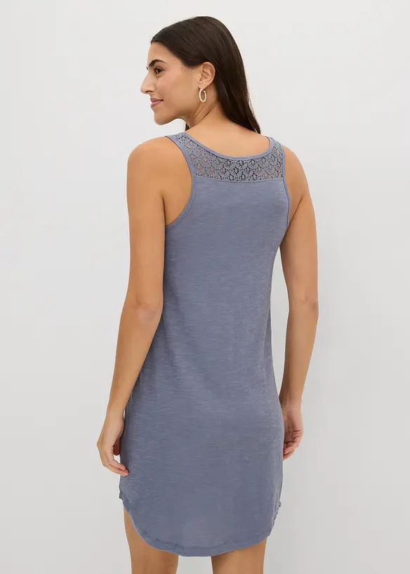 Trik&aring;kl&auml;nning i bomull med spets, bonprix