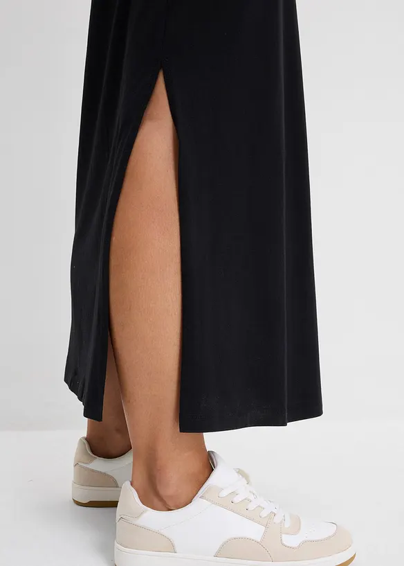 Jerseykl&auml;nning i insv&auml;ngd modell, bonprix