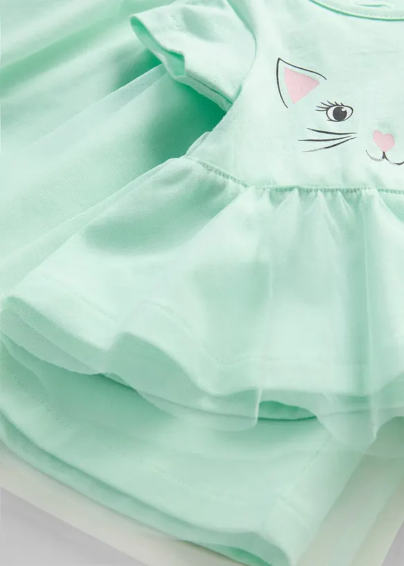 Jerseykl&auml;nning och dockkl&auml;nning (2 delar), ekologisk bomull, bonprix