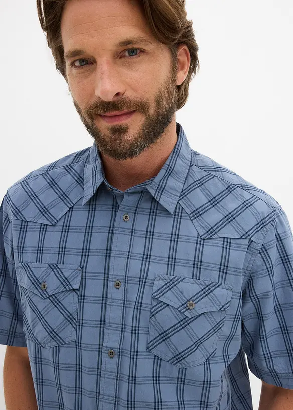 Kort&auml;rmad skjorta i bomull, bonprix