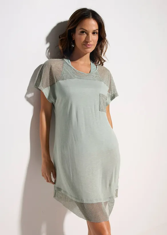 L&aring;ng strandtopp i viskos, bonprix