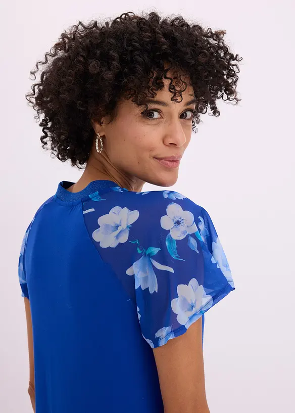 Topp med chiffong&auml;rmar, bonprix