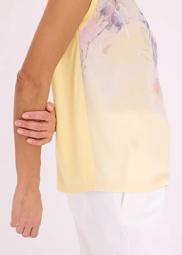 Blommig blustopp, bonprix